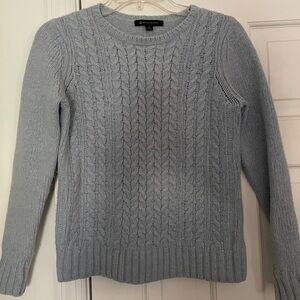 Brooks Brothers Pale Blue Cable Knit Crewneck Sweater